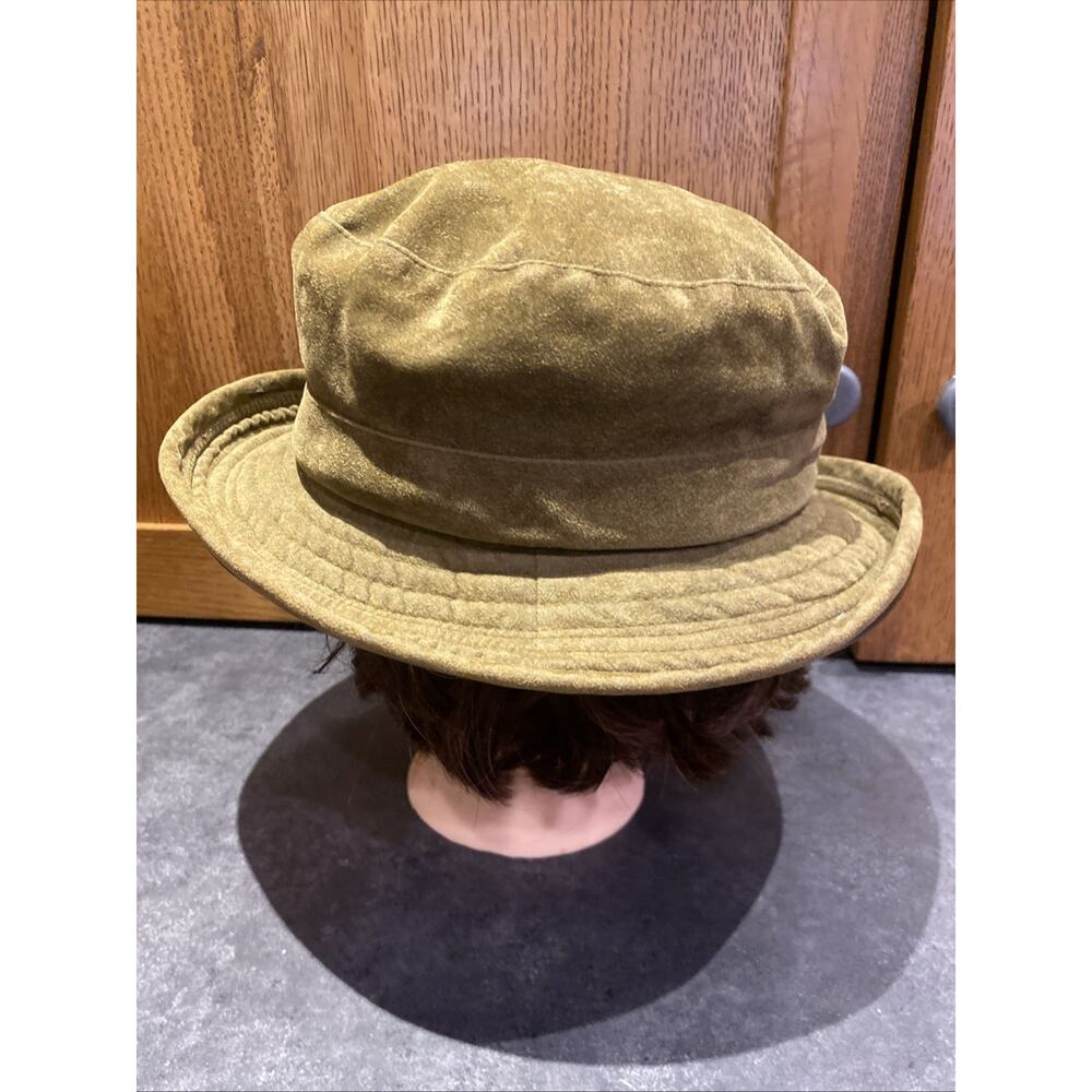 Vintage Betmar Women's Bucket Hat Green Made In Italy OSFA BOHO Fashion - Picture 6 of 8